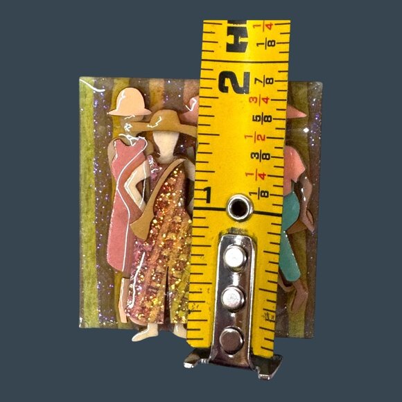 Lucinda Woman Pins Lot of 3 Set Collection Shopping Enamel Red Hat Society READ - Picture 8 of 10